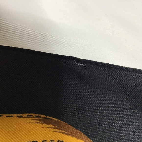 Vtg Italian Equestrian Scarf Horse Chain Rope Square Multicolor Red Black - Picture 5 of 11